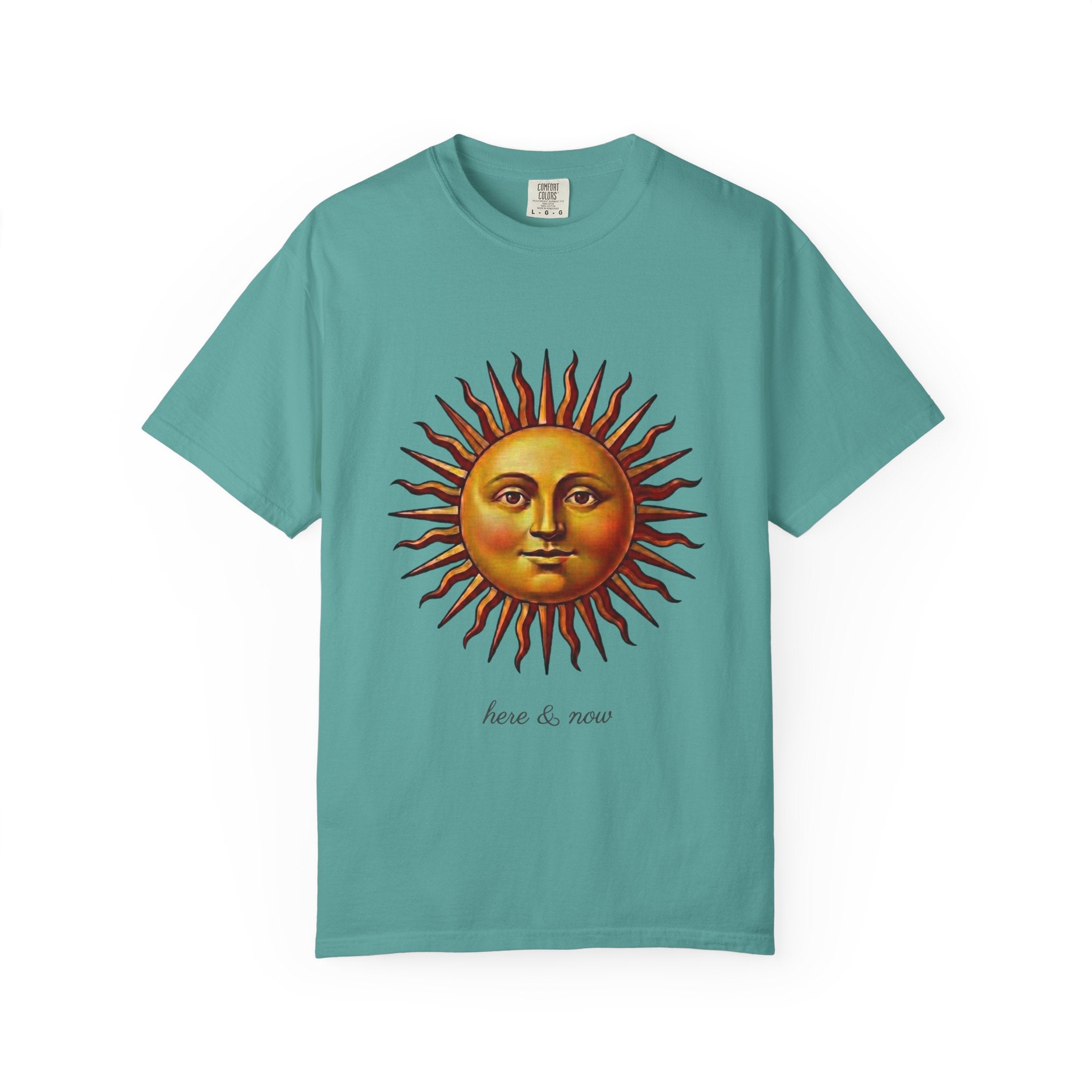 Here & Now Sun Face T-Shirt — Vintage Design