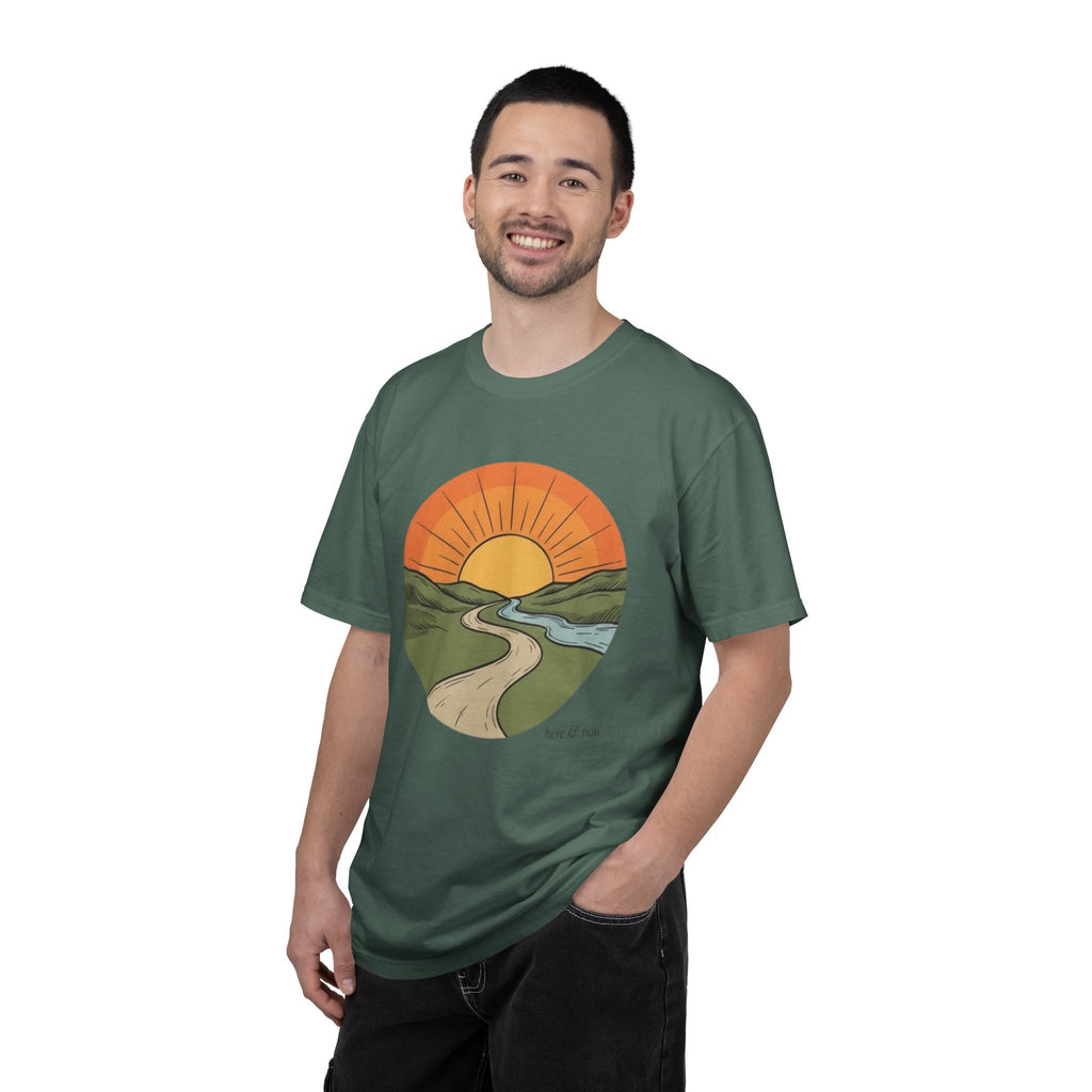 Sunrise Trail T-Shirt — Scenic Nature Graphic Tee