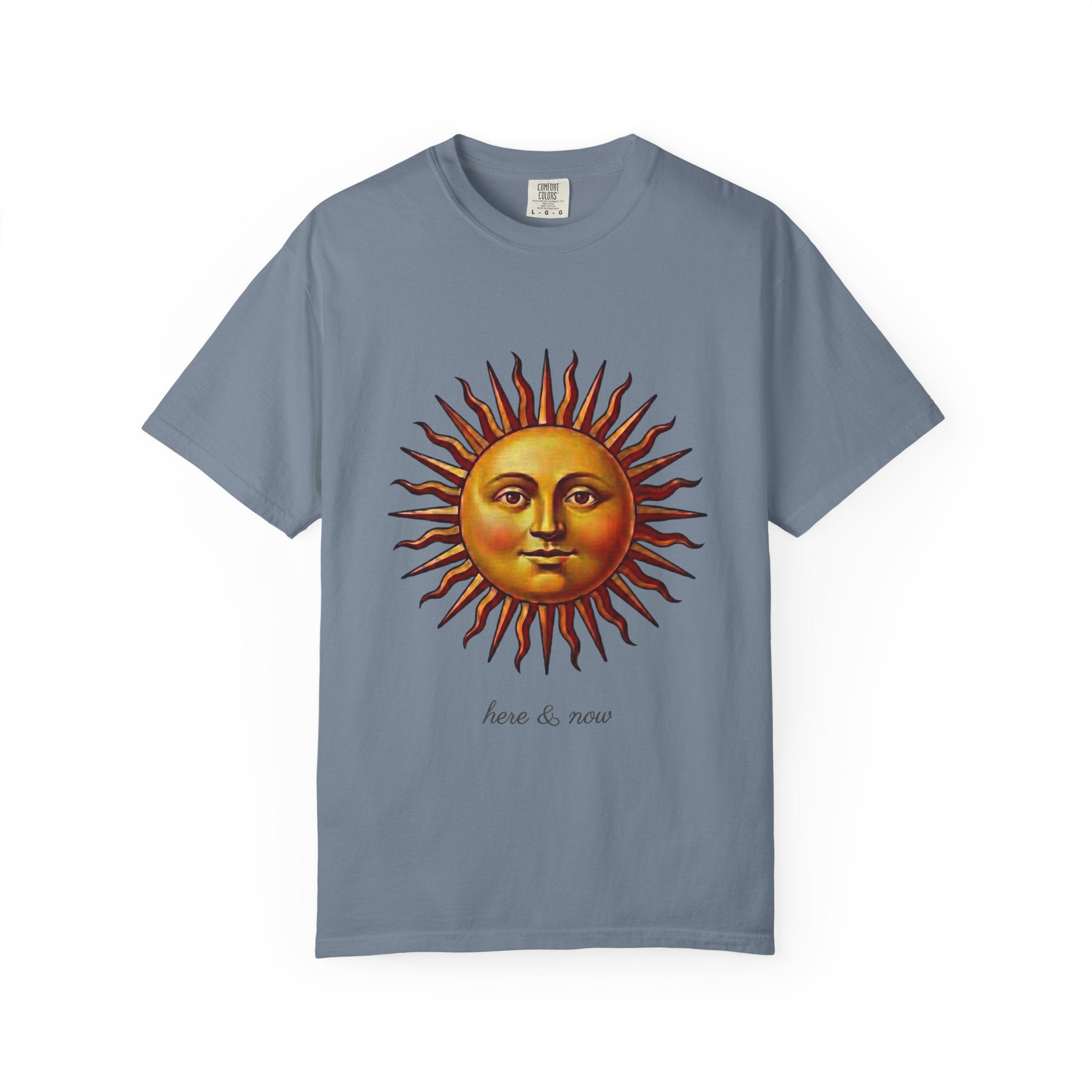 Here & Now Sun Face T-Shirt — Vintage Design