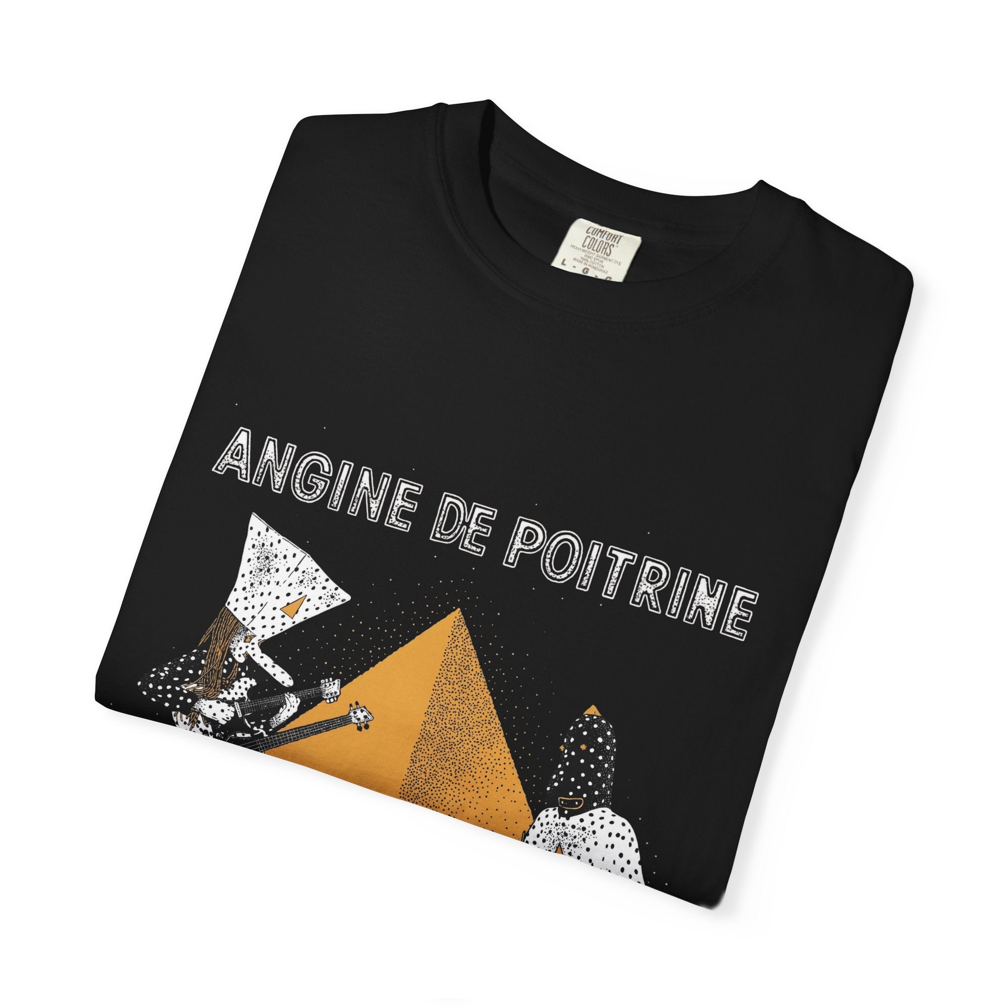 Band T-Shirt — "Angine de Poitrine" Retro Drummer Graphic Tee