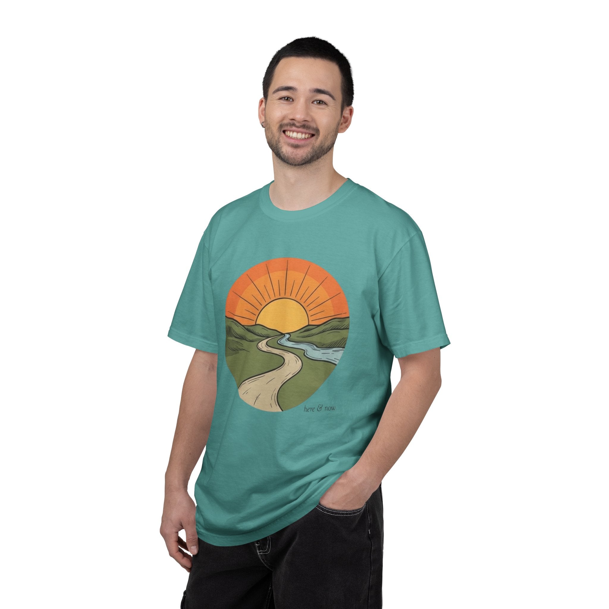 Sunrise Trail T-Shirt — Scenic Nature Graphic Tee