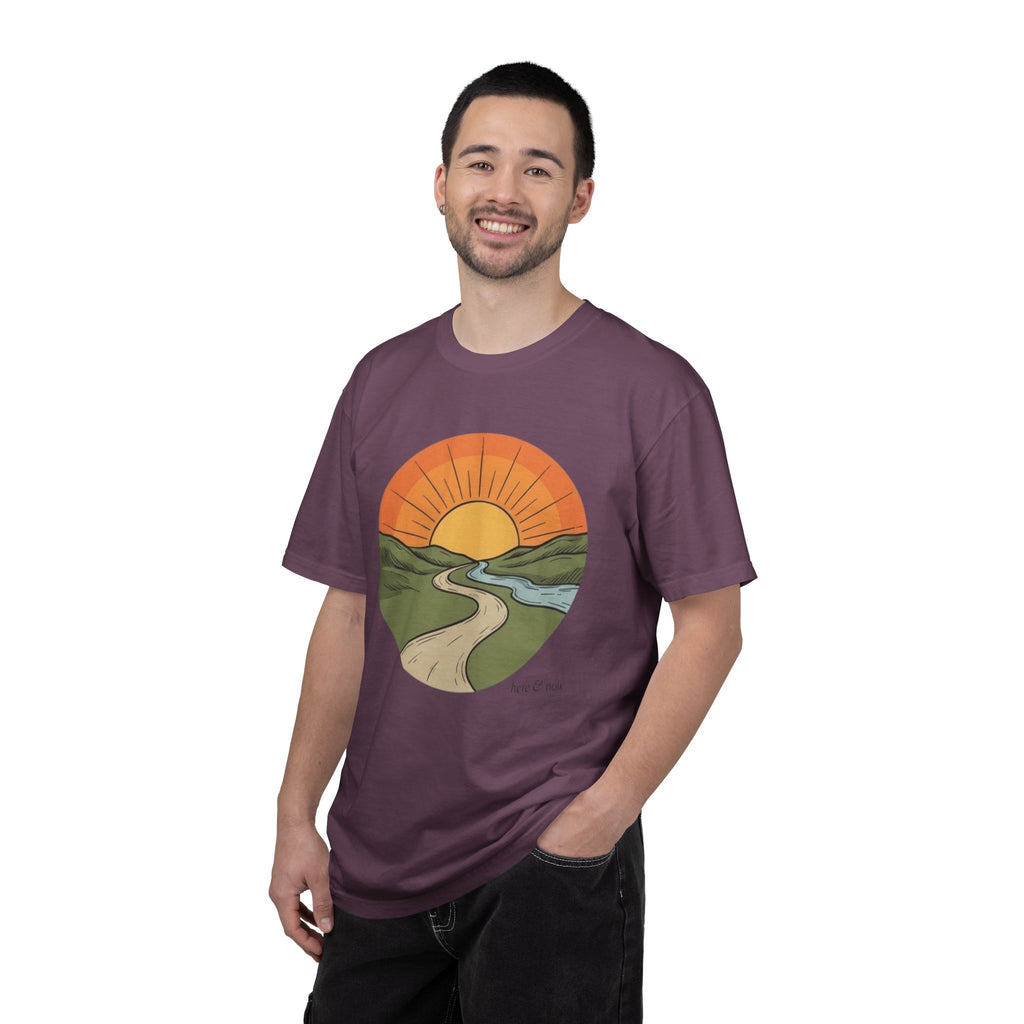 Sunrise Trail T-Shirt — Scenic Nature Graphic Tee