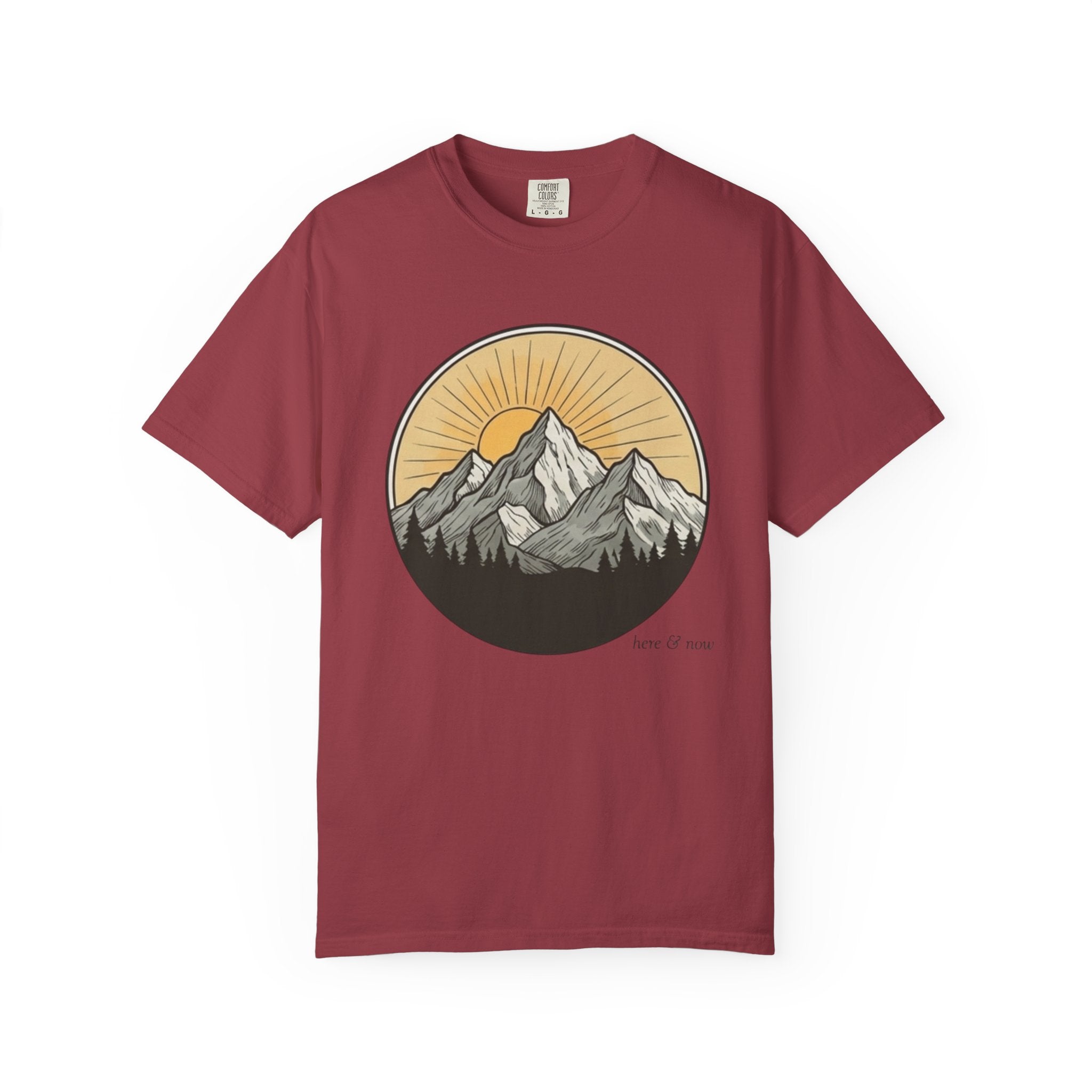 Vintage Mountain Sunrise T-Shirt | Outdoor Adventure Graphic