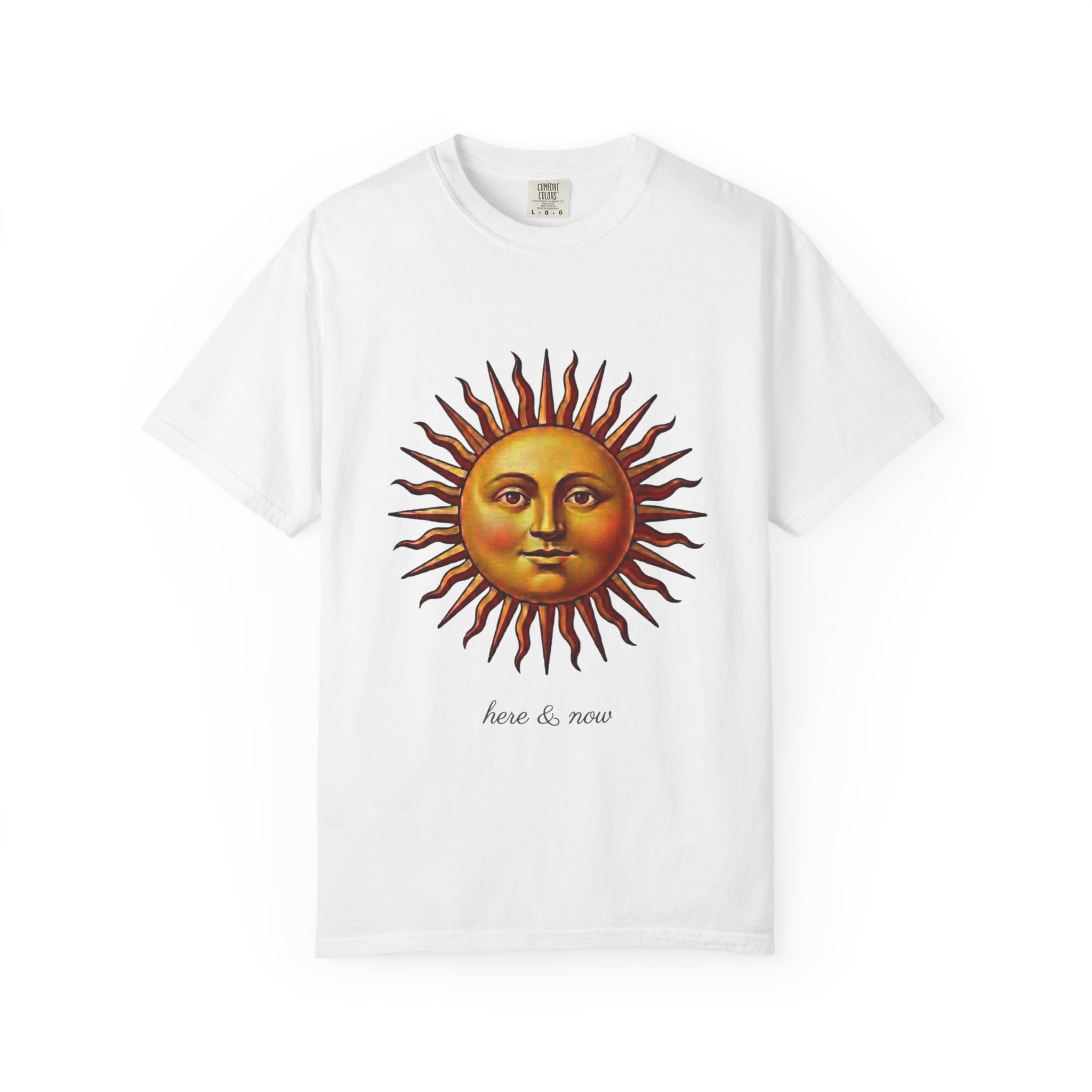 Here & Now Sun Face T-Shirt — Vintage Design