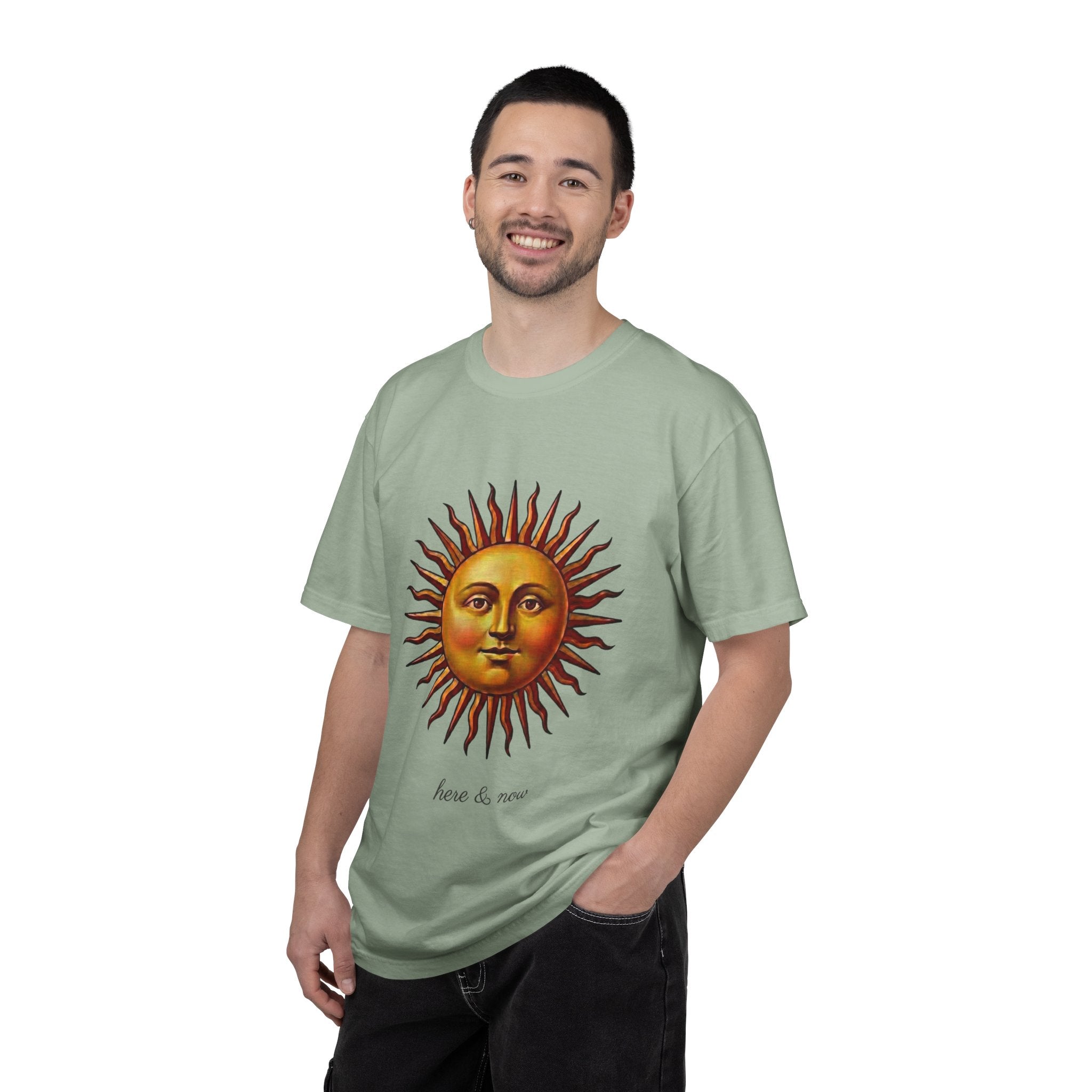 Here & Now Sun Face T-Shirt — Vintage Design