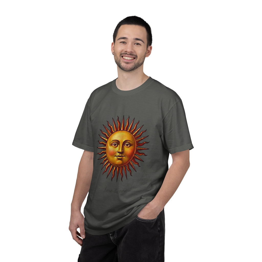 Here & Now Sun Face T-Shirt — Vintage Design