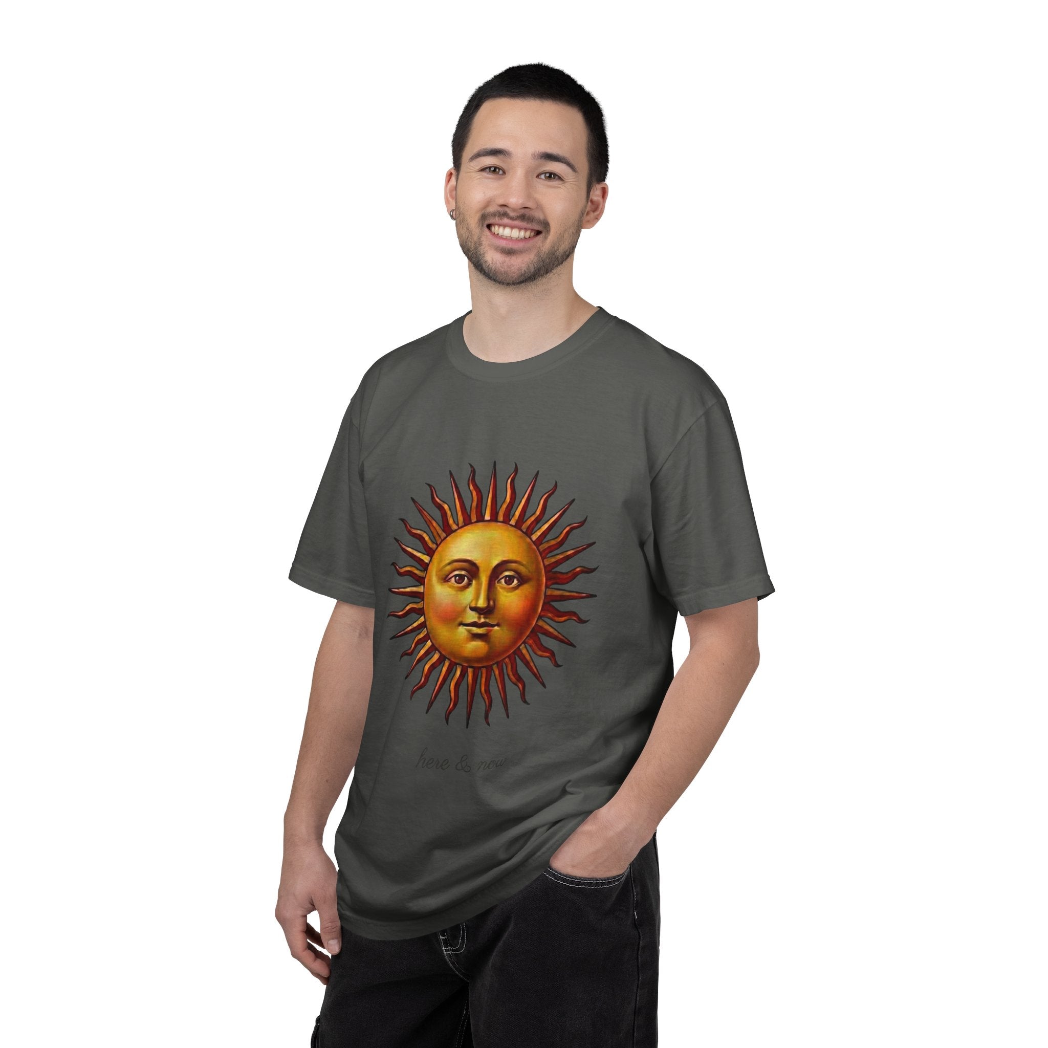 Here & Now Sun Face T-Shirt — Vintage Design