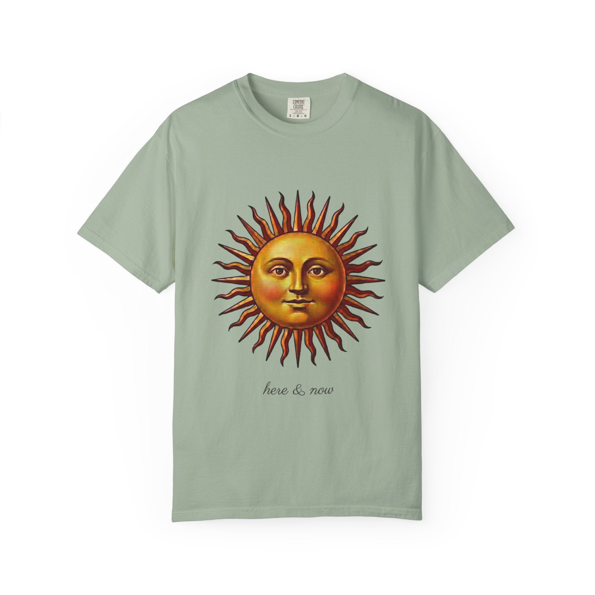 Here & Now Sun Face T-Shirt — Vintage Design