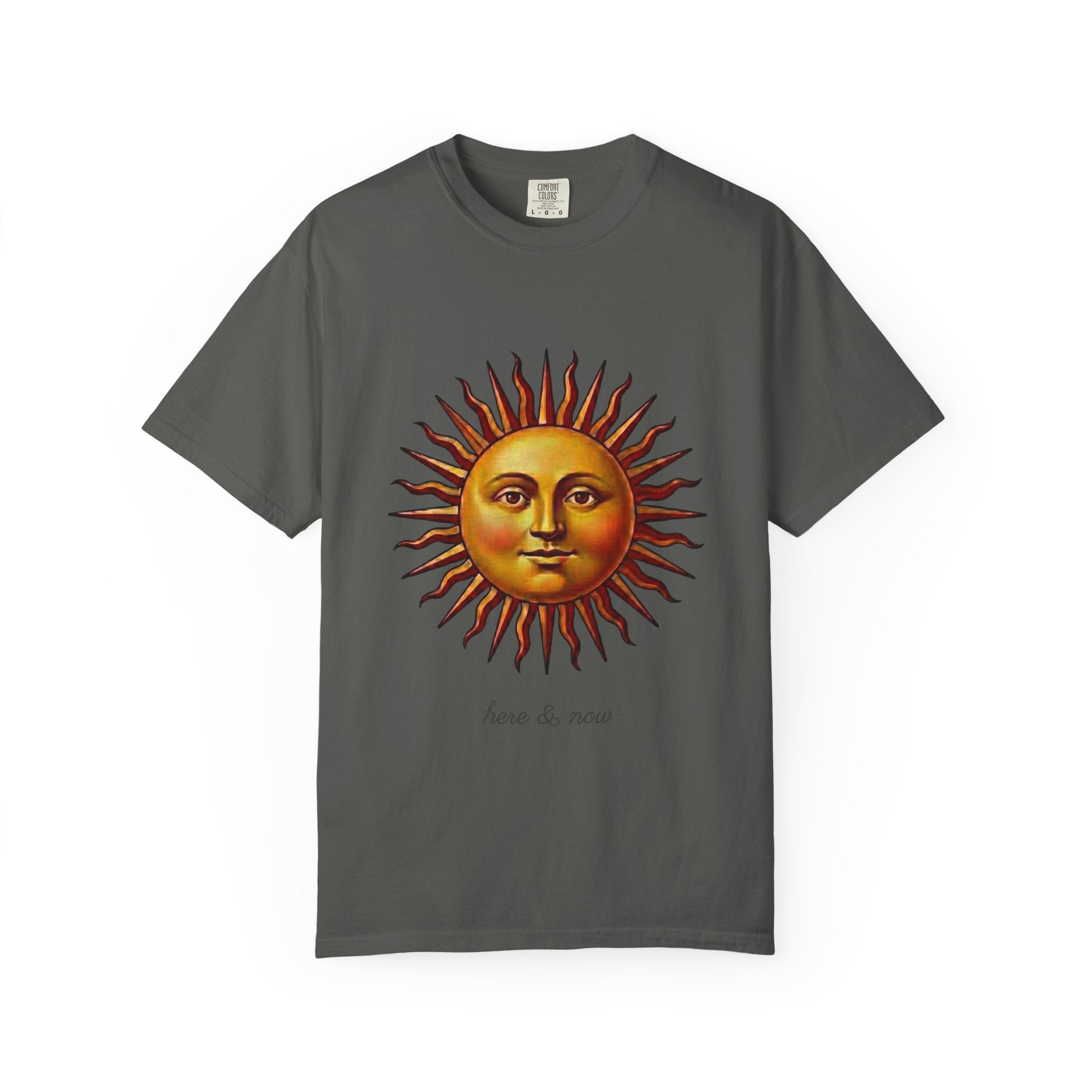 Here & Now Sun Face T-Shirt — Vintage Design