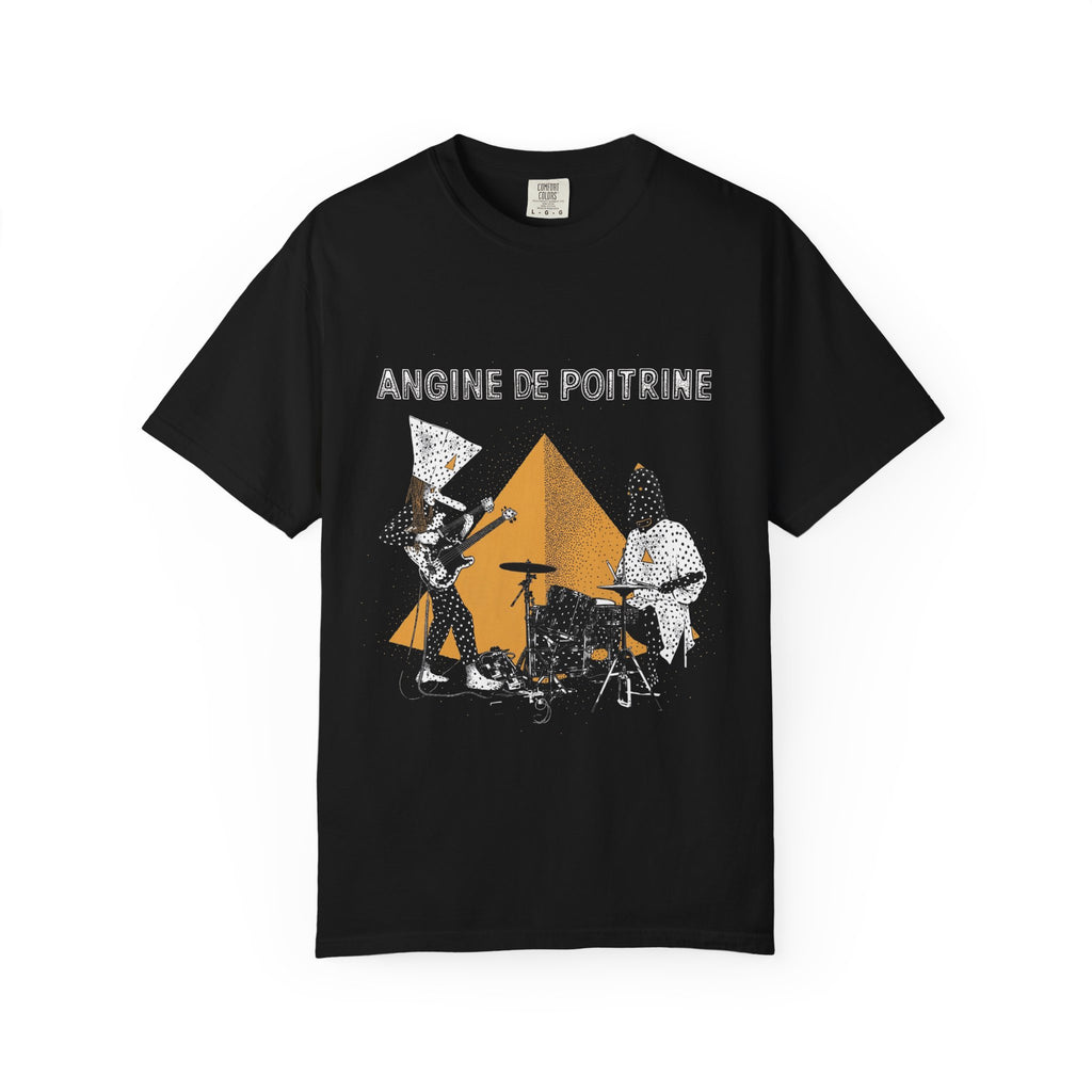 Band T-Shirt — "Angine de Poitrine" Retro Drummer Graphic Tee